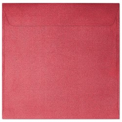 Koperty ozdobne kwadratowe KW145/10szt "Pearl czerwony" 120g Galeria Papieru 280717