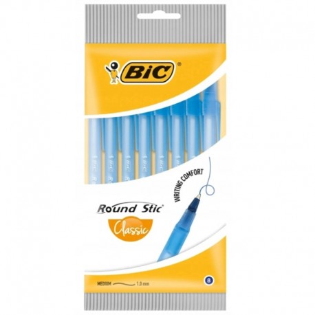 Długopisy jednorazowe x8 Bic Round Stic Classic Blue Długopisy jednorazowe x8 Bic Round Stic Classic Blue