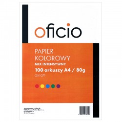 Papier kolorowy mix intensywny A4/100k 80g/m2 Oficio OX1071