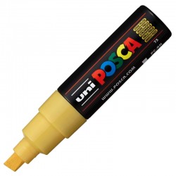 Marker z farbą plakatową Uni Posca PC-8K Straw Yellow