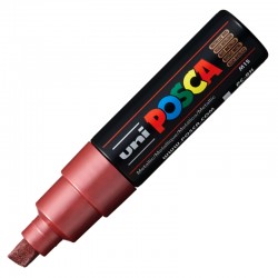 Marker z farbą plakatową Uni Posca PC-8K Metallic Red