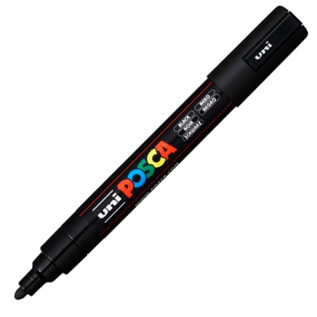 Marker z farbą plakatową Uni Posca PC-5M Black