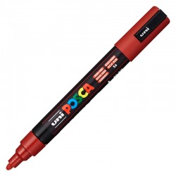 Marker z farbą plakatową Uni Posca PC-5M Ruby Red