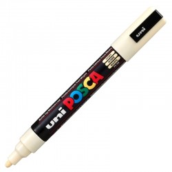 Marker z farbą plakatową Uni Posca PC-5M Ivory