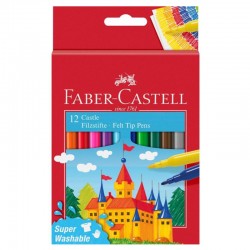 Flamastry szkolne 12 "Zamek" Faber Castell 554201