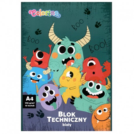 Blok techniczny biały A4/10k Colorino Blok techniczny biały A4/10k Colorino