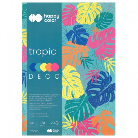 Blok kreatywny "Deco Tropic" A4/20k Happy Color