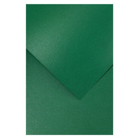Karton ozdobny premium A4/240g "Mika metalic zielony" Galeria Papieru 202714