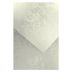 Karton ozdobny premium A4/250g "Róże biały" Galeria Papieru 202901