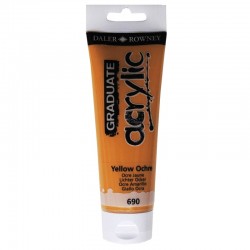 Farba akrylowa w tubce 120ml Daler-Rowney Graduate Acrylic Yellow Ochre 690