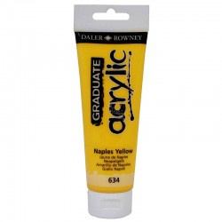 Farba akrylowa w tubce 120ml Daler-Rowney Graduate Acrylic Naples Yellow 634