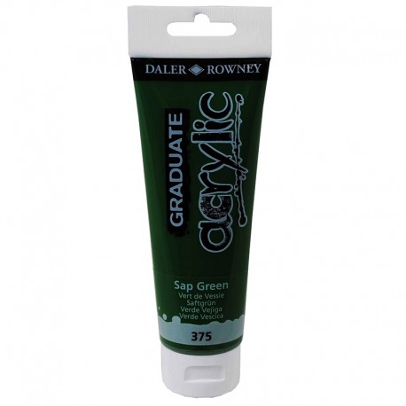 Farba akrylowa w tubce 120ml Daler-Rowney Graduate Acrylic Sap Green 375