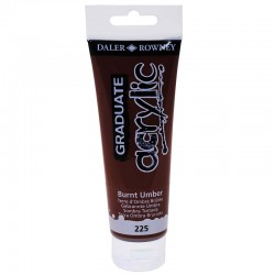 Farba akrylowa w tubce 120ml Daler-Rowney Graduate Acrylic Burnt Umber 225