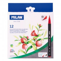 Flamastry pędzelkowe Milan 12