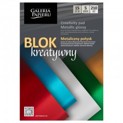 Blok kreatywny A4/15k "Metaliczny połysk" Galeria Papieru 258002