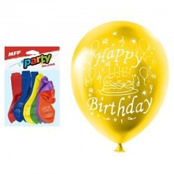Balony "Happy Birthday" x12 MFP 8000132
