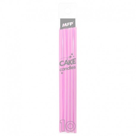 Świeczki tortowe różowe x10 MFP 8800109