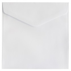 Koperty ozdobne kwadratowe KW160/10szt "Gładki biały" 150g Galeria Papieru 280391