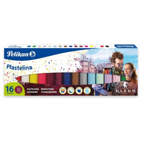 Plastelina szkolna mix x16 Pelikan Kleks