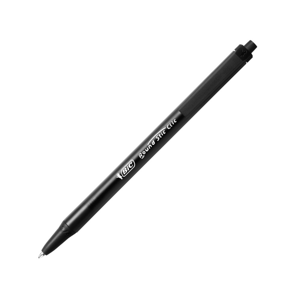 Długopis automatyczny jednorazowy Bic Round Stic Clik Black