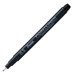 Cienkopis kalibrowany czarny 0,5 mm Pentel PointLiner S20P-5A