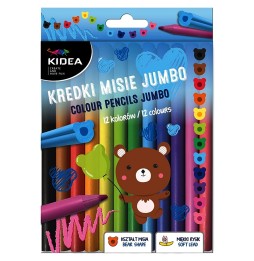 Kredki Misie Jumbo Kidea