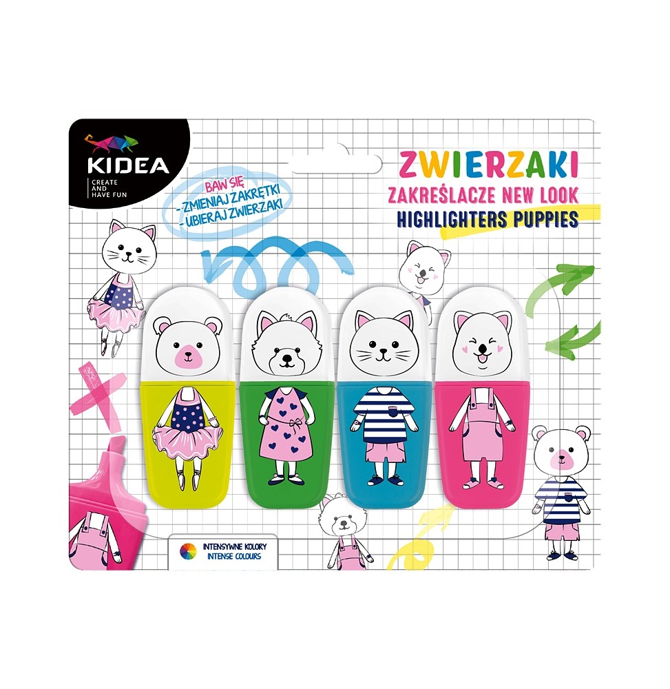 Zakreślacze Kidea Zwierzaki Zakreślacze Kidea Zwierzaki
