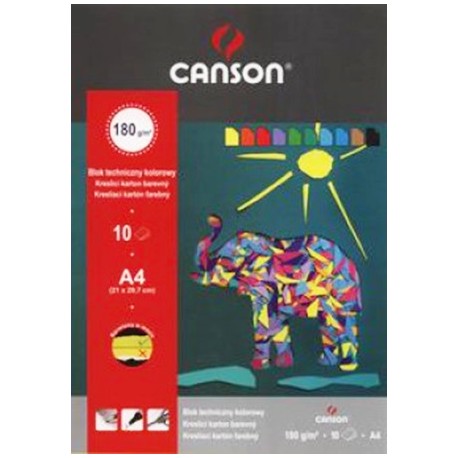 Canson blok techniczny kolorowy A-4