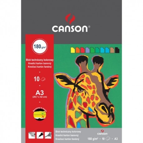 Canson blok techniczny kolorowy A-3