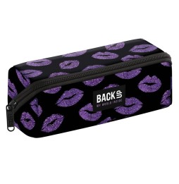 Piórnik 1-komorowy Derform BackUp Glitter Kiss K-27