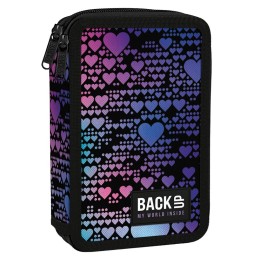 Piórnik 2-komorowy Derform BackUp Dance Hearts DW-18